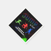 Neon Kinder Trampolinepark Verjaardagsfeest Servet (Hoek)