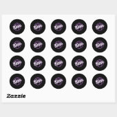 Neon Kings Basketball Ronde Sticker (Vel)