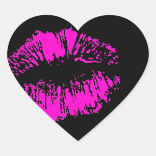 Neon Kiss Hart Sticker
