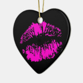 Neon Kiss Keramisch Ornament (Links)