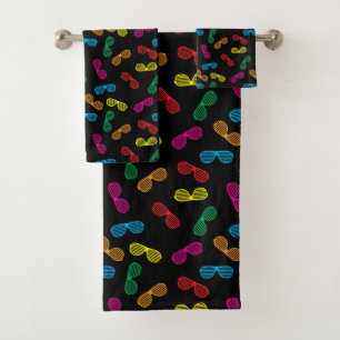 Neon Klassieke Zonnebril Patroon Bad Handdoek