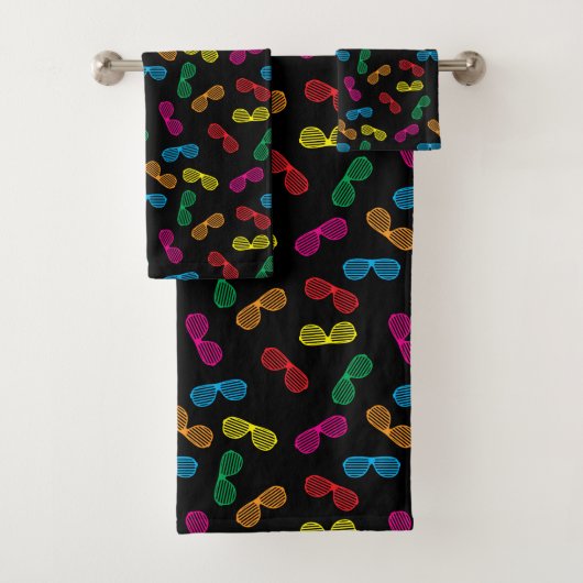Neon Klassieke Zonnebril Patroon Bad Handdoek (Insitu)