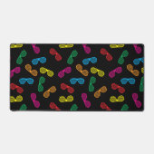 Neon Klassieke Zonnebril Patroon Bureaumat (Voorkant)