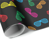 Neon Klassieke Zonnebril Patroon Cadeaupapier (Rol Hoek)