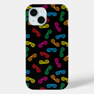 Neon Klassieke Zonnebril Patroon iPhone 15 Case