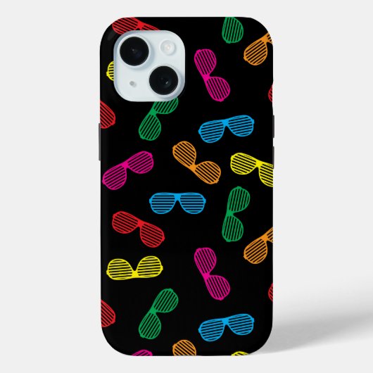 Neon Klassieke Zonnebril Patroon Case-Mate iPhone Case (Achterkant)