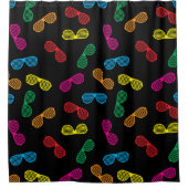 Neon Klassieke Zonnebril Patroon Douchegordijn (Voorkant)