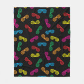 Neon Klassieke Zonnebril Patroon Fleece Deken (Voorkant)