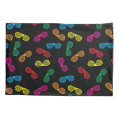 Neon Klassieke Zonnebril Patroon Kussensloop (Achterkant-Links)