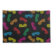 Neon Klassieke Zonnebril Patroon Kussensloop (Achterkant-Rechts)