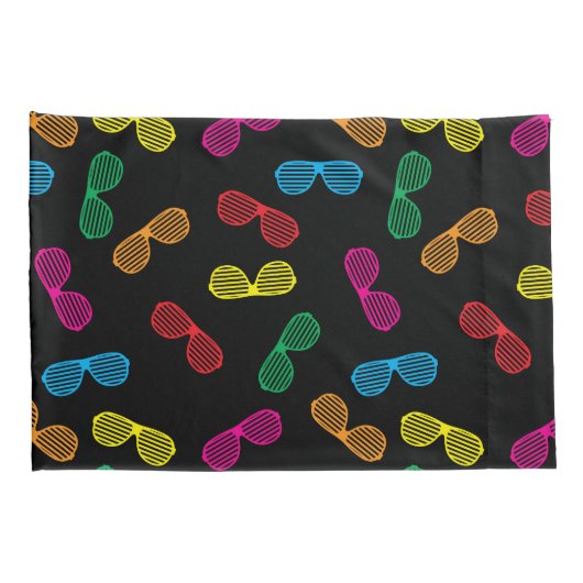 Neon Klassieke Zonnebril Patroon Kussensloop (Achterkant-Rechts)