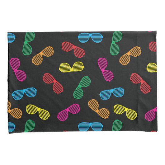 Neon Klassieke Zonnebril Patroon Kussensloop (Voorkant-Rechts)