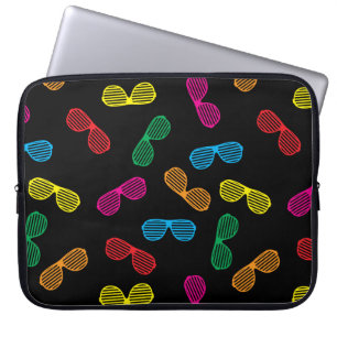 Neon Klassieke Zonnebril Patroon Laptop Sleeve