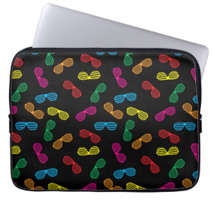 Neon Klassieke Zonnebril Patroon Laptop Sleeve