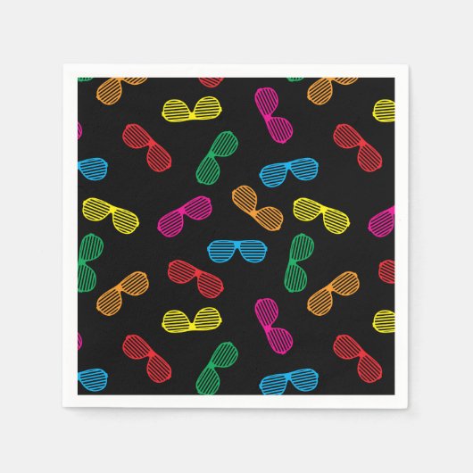 Neon Klassieke Zonnebril Patroon Servet (Voorkant)