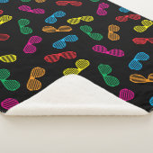 Neon Klassieke Zonnebril Patroon Sherpa Deken (3/4)