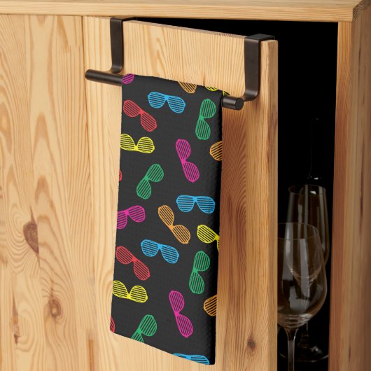 Neon Klassieke Zonnebril Patroon Theedoek (Derde Gevouwen)