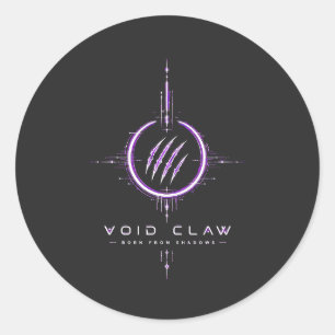 Neon Klauw Cyberpunk Ronde Sticker