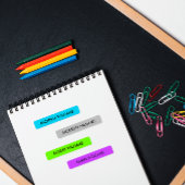 NEON KLEUR BLAUW ZILVERGROEN PAARSE KINDER NAAM LABELS