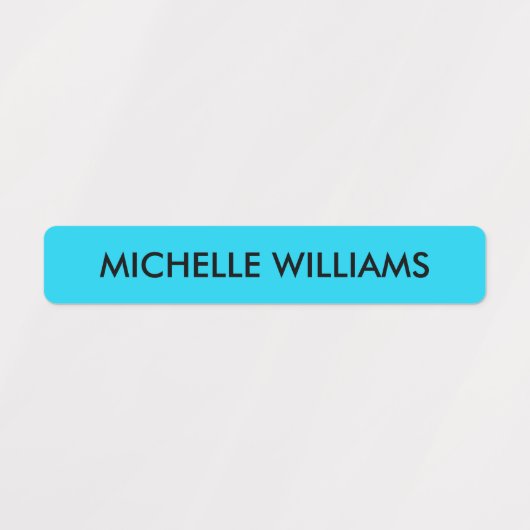 NEON KLEUR BLAUW ZILVERGROEN PAARSE KINDER NAAM LABELS (Design 1)