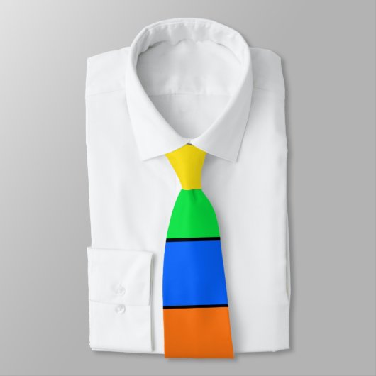 NEON KLEUR FLUORESCERENDE STREPEN MONOGRAM INITIAL STROPDAS (Gebonden)