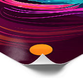 Neon Kleur Paard Thema Perfect Poster (Hoek)
