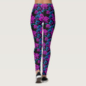 Neon Kleur Rozen Leggings (Achterkant)