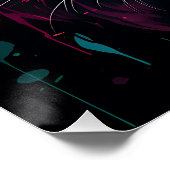 Neon Kleur Tijger Thema Perfect Poster (Hoek)