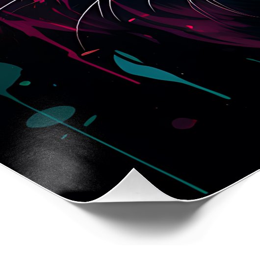 Neon Kleur Tijger Thema Perfect Poster (Hoek)