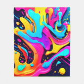Neon Kleur Vloeibare Dromen Fleece Deken (Voorkant)