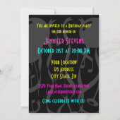 Neon kleur Vrijdag feestdagen sjabloon Kaart (Achterkant)