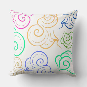 Neon kleuren abstract ontwerp kussen