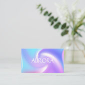 Neon Kleuren Abstracte Holografische Eenvoudige El Visitekaartje (Staand voorkant)