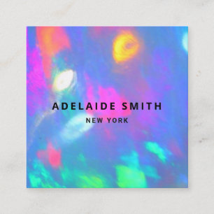 neon kleuren gemstone optische foto vierkante visitekaartje