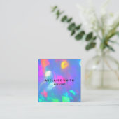 neon kleuren gemstone optische foto vierkante visitekaartje (Staand voorkant)