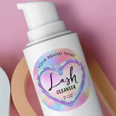 Neon Kleuren Holografische Girly Lash Bad Reiniger Ronde Sticker