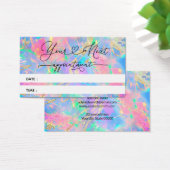 neon kleuren optische afspeelkaart visitekaartje (Bureau)