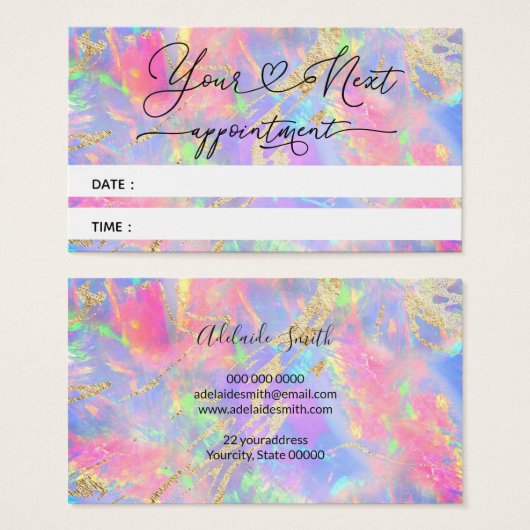 neon kleuren optische afspeelkaart visitekaartje (Voorkant /achterkant)