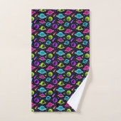 Neon Kleuren Outer Space Planeten Jongens Handdoek (Handdoek)