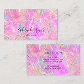 Neon kleuren paarse opaal textuur visitekaartje (Voorkant / Achterkant)