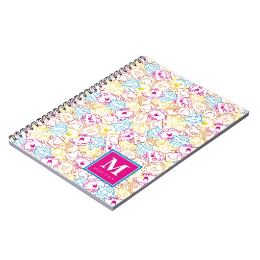 Neon kleuren patroon | Jouw naam toevoegen Notitieboek (Linkerzijde)