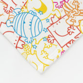 Neon kleuren patroon | Monogram Fleece Deken (Hoek)