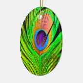 Neon Kleuren Pauwveer Keramisch Ornament (Links)
