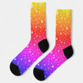 Neon Kleuren Stippen Patroon Sokken (Links)