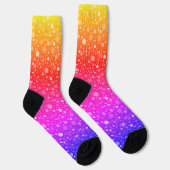 Neon Kleuren Stippen Patroon Sokken (Rechts)