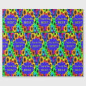 Neon Kleuren Zonnebloemen Je bent de beste Cadeaupapier (Vlak)