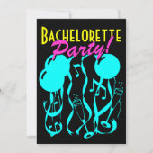 Neon kleurenbachelorette partij nodigt sjabloon ui kaart (Voorkant)