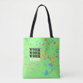 Neon Kleurenverf splash Werk & speel omkeerbaar Tote Bag (Voorkant)