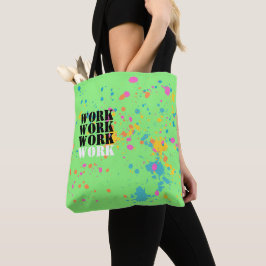 Neon Kleurenverf splash Werk & speel omkeerbaar Tote Bag