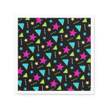 Neon Kleurrijk Memphis Patroon Retro Verjaardagsfe